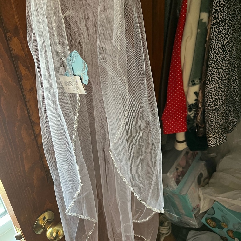 Elegant White Sheer Veil
